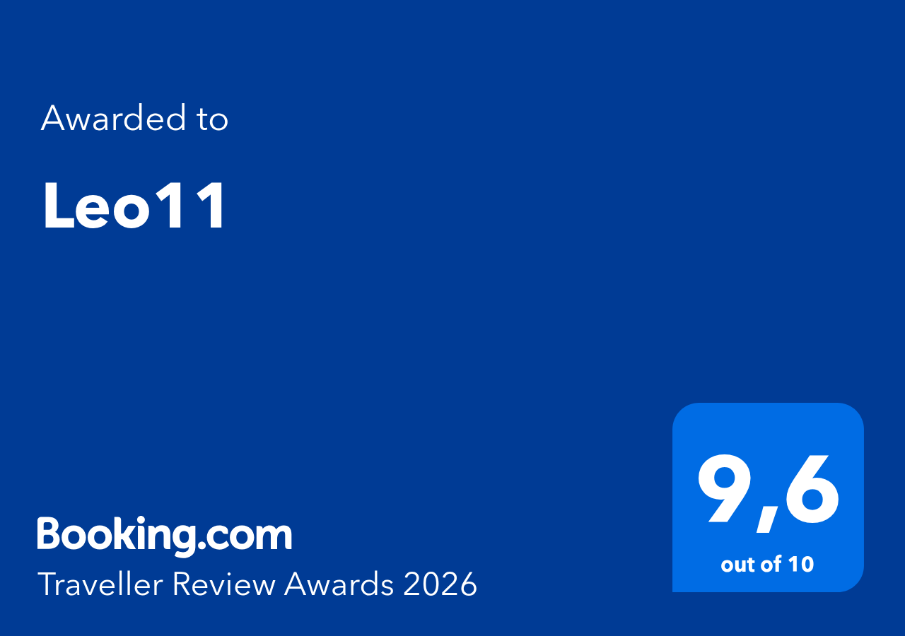 Booking.com Traveller Review Award 2026 – Leo11 mit 9,6 von 10 bewertet